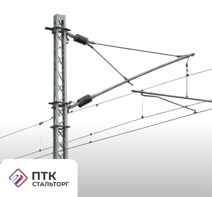 Опора освещения контактной сети TФ-1800-9,0-01-ц трубчатая фланцевая