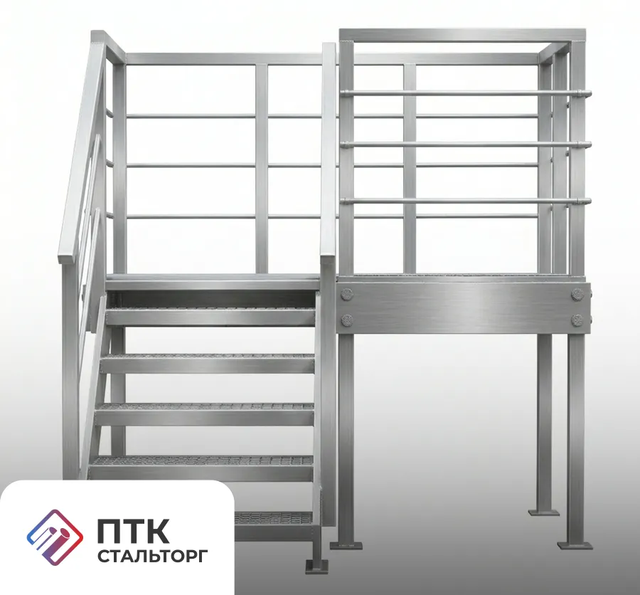 Площадки обслуживания оборудования ПО1-3 1 площадка 3 лестницы