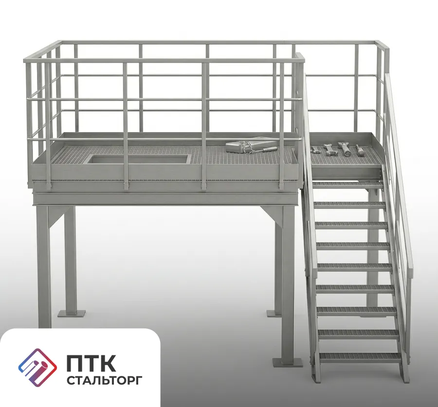 Площадки для обслуживания сосудов и аппаратов под давлением