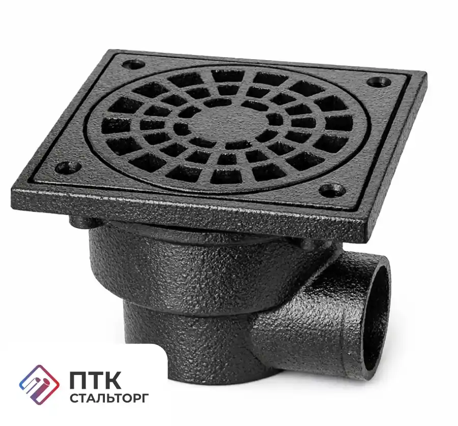 Трап чугунный с вертикальным отводом ТВ100 ГОСТ 1811-2019
